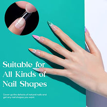 Load image into Gallery viewer, Beetles Gel Nail Tips Kit 500Pcs Clear Full Cover Medium Stiletto Pre-shaped False Nails for Gel Polish, Soak Off Easy Nail Extensions Acrylic Nails False Press on Nail Tips