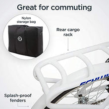 Load image into Gallery viewer, Schwinn Loop Adult Folding Bike, 20-inch Wheels, Rear Carry Rack, White