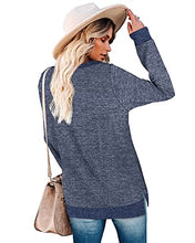 Load image into Gallery viewer, Oversized Sweatshirts for Women Long Sweaters for Leggings Blue 2X-Large
