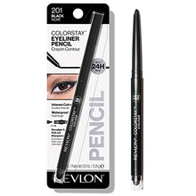 Load image into Gallery viewer, Pencil Eyeliner by Revlon, ColorStay Eye Makeup with Built-in Sharpener, Waterproof, Smudgeproof, Longwearing with Ultra-Fine Tip, 201 Black, 0.01 Oz
