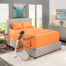 Load image into Gallery viewer, Nestl Deep Pocket Split King Sheets - Bed Sheets with 2 Fitted Sheets, Flat Sheet, Pillow Cases - Extra Soft Bedsheet Set with Deep Pockets for Split King - Light Gray Lavender