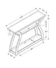 Load image into Gallery viewer, Monarch Specialties 47" Console Table - Sleek and Modern Accent Table for Your Home (Cappuccino/Dark Brown)