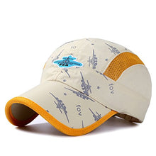 Load image into Gallery viewer, Home Prefer Kids Boys Lightweight Quick Drying Sun Hat Outdoor Sports UV Protection Caps Mesh Side Ball Cap Beige