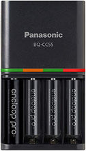 Load image into Gallery viewer, Panasonic K-KJ55K3A4BA Advanced 4 Hour Quick Battery Charger with 4AAA eneloop pro High Capacity Rechargeable Batteries