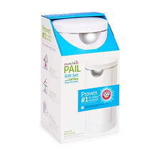 Load image into Gallery viewer, Munchkin Diaper Pail Baby Registry Starter Set, Powered by Arm & Hammer, Includes 1 Month Refill Supply and Baking Soda Puck