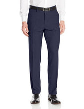 Load image into Gallery viewer, Kenneth Cole REACTION Men's Stretch Modern-Fit Flat-Front Pant, Navy, 36x34