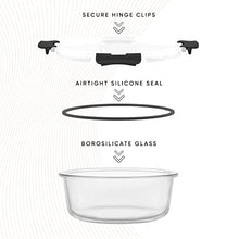 Load image into Gallery viewer, JoyFul by JoyJolt 24pc Borosilicate Glass Storage Containers with Lids. 12 Airtight, Freezer Safe Food Storage Containers, Pantry Kitchen Storage Containers, Glass Meal Prep Container for Lunch