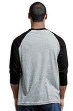 Load image into Gallery viewer, TOP PRO Men's 3/4 Sleeve Casual Raglan Jersey Baseball Tee Shirt (S, NVY/LGR)