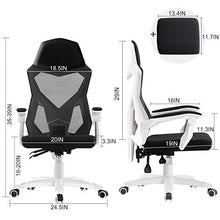 Load image into Gallery viewer, HOMEFUN Ergonomic Office Chair, High Back Adjustable Desk Task Chair with Armrests White with Lumbar Support