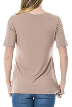 Load image into Gallery viewer, Smallshow 3 Pcs Maternity Nursing T-shirt Modal Short Sleeve Nursing Tops Brown/Black/Grey,Medium