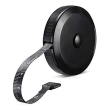Load image into Gallery viewer, Soft Tape Measure Retractable Measuring for Body Fabric Sewing Tailor Cloth Knitting Craft Weight Loss Measurements Retractable Black Dual Sided Tape Measure Body Measuring 1 Pack