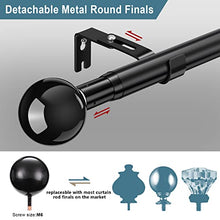 Load image into Gallery viewer, Adjustable Curtain Rod Set -1 inch Black Curtain Rods, Large Window Curtain Rod and Bracket,1 inch Drapery Rods for Bedroom,Kitchen,Sliding Glass Door (34-100”)