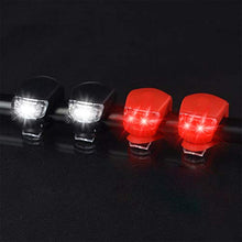 Load image into Gallery viewer, Malker Bicycle Light Front and Rear Silicone LED Bike Light Set - Bike Headlight and Taillight,Waterproof & Safety Road,Mountain Bike Lights,Batteries Included (2pcs Red & 2pcs Black)