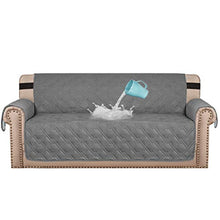 Load image into Gallery viewer, H.VERSAILTEX 100% Waterproof Sofa Protector Cover Couch Covers for Dogs / Pets | Sofa Covers for 3 Cushion Couch Leather Sofa Slipcovers with Non Slip Backing (Seat Width 68", Grey)