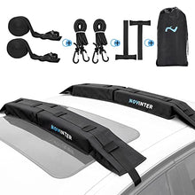 Load image into Gallery viewer, Novinter Soft Roof Rack Pads for Kayak/Canoe/Surfboard/SUP/Snowboard with 2 Tie Down Straps, 2 Tie Down Rope, 2 Quick Loop Strap, and Storage Bag