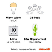 Load image into Gallery viewer, SYLVANIA General Lighting 74765 A19 Efficient 8.5W Soft White 2700K 60W Equivalent A29 LED Light Bulb (24 Pack), 24 Count