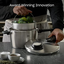 Load image into Gallery viewer, Fissler Vitavit Premium Pressure Cooker with Steamer Insert - Premium German Construction - Built to Last for Decades - Safe & Easy Pressure Cooker with Glass Lid - For All Cooktops - 3.7 Quarts
