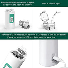 Load image into Gallery viewer, Portable Nebulizer, Nebulizer Machine for Adults Quiet Nebulizer Machine for Kids Silent Mini Handheld Mesh Nebulizer USB/Battery Operated Nebulizers for Travel, Green