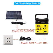Load image into Gallery viewer, UPEOR Solar Generator Lighting System Portable Solar Power Generator Kit for Emergency Power Supply,Home & Outdoor Camping,Including MP3&FM Radio,Solar Panel,3 Sets LED Lights (Yellow)