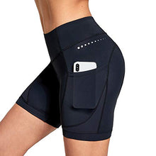 Load image into Gallery viewer, BALEAF Women's 5" Bike Shorts 4D Padded Pockets Cycling Shorts Mountain Biking Bicycle Spin Gel UPF50+, Black M