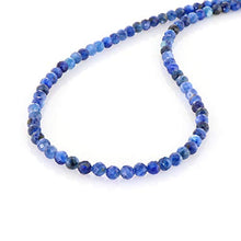 Load image into Gallery viewer, NirvanaIN Kyanite Gemstone Necklace AA Blue Kyanite beads Natural Kyanite Faceted Round Beads 5mm Genuine kyanite gemstone necklace Handmade jewelry