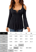 Load image into Gallery viewer, Mooncolour Womens 3/4 Sleeve Hollow Out Casual Loose Solid Blouse Tops 0705_black US Large