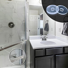 Load image into Gallery viewer, 3/4 Inch Clear Vinyl Replacement Washer Flat Washer Gasket 1/16 Inch (2 mm) Thickness Washer Spacer for Glass Shower Door Handles/Towel Bars, 3/4 Inch Standoff Cap Assemblies (10)