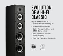 Load image into Gallery viewer, Polk Monitor XT70 Large Tower Speaker - Hi-Res Audio Certified, Dolby Atmos & DTS:X Compatible, 1" Tweeter, (2) 6.5" Dynamically Balanced Woofers, (2) 8" Passive Radiators, (Single, Midnight Black)