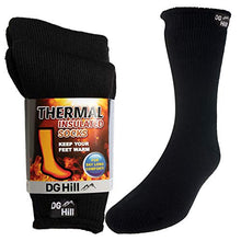 Load image into Gallery viewer, DG Hill (2pk) Mens Thick Heat Trapping Insulated Boot Thermal Socks Pack Warm Winter Crew For Cold Weather