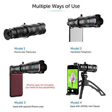 Load image into Gallery viewer, Apexel High Power 36x HD Telephoto Lens with Tripod for iPhone XR,XS MAX,XS,X,8,7,6,6Plus Android Smartphone