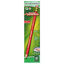 Load image into Gallery viewer, Ticonderoga Erasable Checking Pencils with Eraser, Pre-sharpened, Red, 12-Pack (14259)