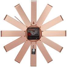 Load image into Gallery viewer, Umbra 118070-880 Ribbon Modern 12-inch, Battery Operated Quartz Movement, Silent Non Ticking Wall Clock, Copper