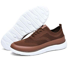 Load image into Gallery viewer, konhill Men's Mesh Sneakers Oxfords - Casual Lightweight Fashion Dress Shoes 9.5 US Brown,Label 43