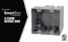 Load image into Gallery viewer, Madison Electric Products MSB2G Two Gang Device Box with Depth Adjustable, Heavy Duty 42lb, Gray