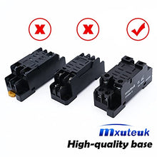 Load image into Gallery viewer, mxuteuk 2pcs JQX-13FL AC 110V/120V Coil 8 Pin 10A DPDT LED Indicator Electromagnetic Power Relay, with Base, with DIN Rail Slotted Aluminum