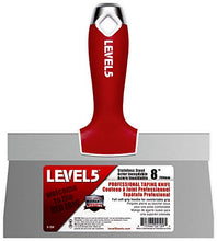 Load image into Gallery viewer, 8" Soft-Grip Stainless Steel Taping Knife - LEVEL5 | Pro-Grade | Metal Hammer End | 5-134