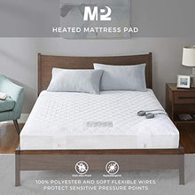 Load image into Gallery viewer, MP2 Heated Mattress Pad Queen with 5 Heat Settings and 10 Hours Auto Shut Off Dual Controllers Electric Mattress Cover | Fit up to 18" Bed Warmer with Deep Pocket 60 x 80