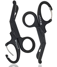 Load image into Gallery viewer, 2 Pack Medical Scissors with Carabiner-7.5" Bandage Shears, Premium Quality Fluoride-Coated with Non-Stick Blades Stainless Steel EMT Scissors