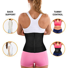 Load image into Gallery viewer, Nebility Women Waist Trainer Belt Tummy Control Waist Cincher Sport Waist Trimmer Sauna Sweat Workout Girdle Slim Belly Band(XS,Black)