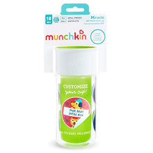 Load image into Gallery viewer, Munchkin Miracle 360 Insulated Sippy Cup, Includes Stickers to Customize Cup, 9 Ounce, Green