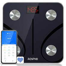 Load image into Gallery viewer, RENPHO Bluetooth Body Fat Scale, Digital Weight Scale Bathroom Smart Body Composition Analyzer Wireless BMI Compact Scale Health Monitor with Smartphone APP, 396 lbs