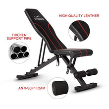 Load image into Gallery viewer, FLYBIRD Adjustable Bench,Utility Weight Bench for Full Body Workout- Multi-Purpose Foldable incline/decline Bench (Black)