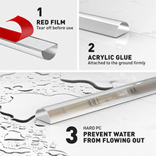 Load image into Gallery viewer, Shower Door Seal for 3/8” Glass, 4 PCS x 77" Frameless Shower Door Bottom Seal Door Sweep and Shower Door Side Seal Strip Set, Stop Shower Leaks Create a Water Barrier