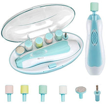 Load image into Gallery viewer, Baby Nail Clipper Baby Nail File - ELINKA Upgrade Safe Electric Baby Nail Trimmer Clippers Kit with Light for Newborn Infant Kids Toddler Toes Fingernails Care Trim Polish