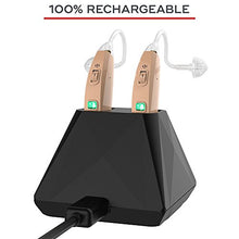 Load image into Gallery viewer, Hearing Assist Recharge | Rechargeable BTE Air Conduction Hearing Aid (Both Ears) | FDA Registered with Charging Case | TV Offer with Free Technical Support | Beige
