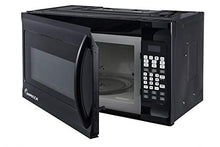 Load image into Gallery viewer, Impecca OM-1600K 1.6 cu. ft. Over-the-Range 30” Microwave Oven 1000 Watts, with Surface Light, 2 Speed Vent System, Touch-pad Controls, Digital Clock, Timer, LED Display and Child Lock, Black
