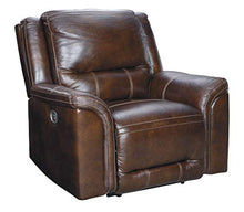 Load image into Gallery viewer, Signature Design by Ashley Catanzaro Power Recliner Adjustable Headrest Mahogany
