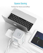 Load image into Gallery viewer, TESSAN Surge Protector Power Strip Tower, Flat Plug Desktop Charging Station with 11 Wide-Spaced Outlets and 3 USB Charger, 15A/ 6.5ft Extension Cord for Home, Office, Dorm Essential