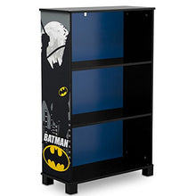 Load image into Gallery viewer, Delta Children Deluxe 3-Shelf Bookcase - Ideal for Books, Decor, Homeschooling & More, DC Comics Batman