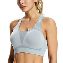 Load image into Gallery viewer, QUANTUMAX Sports Bra for Women Pack 3 - Supportive Racerback Seamless High Elastic Outdoor Workout Running Bras Yoga Daily Exercise